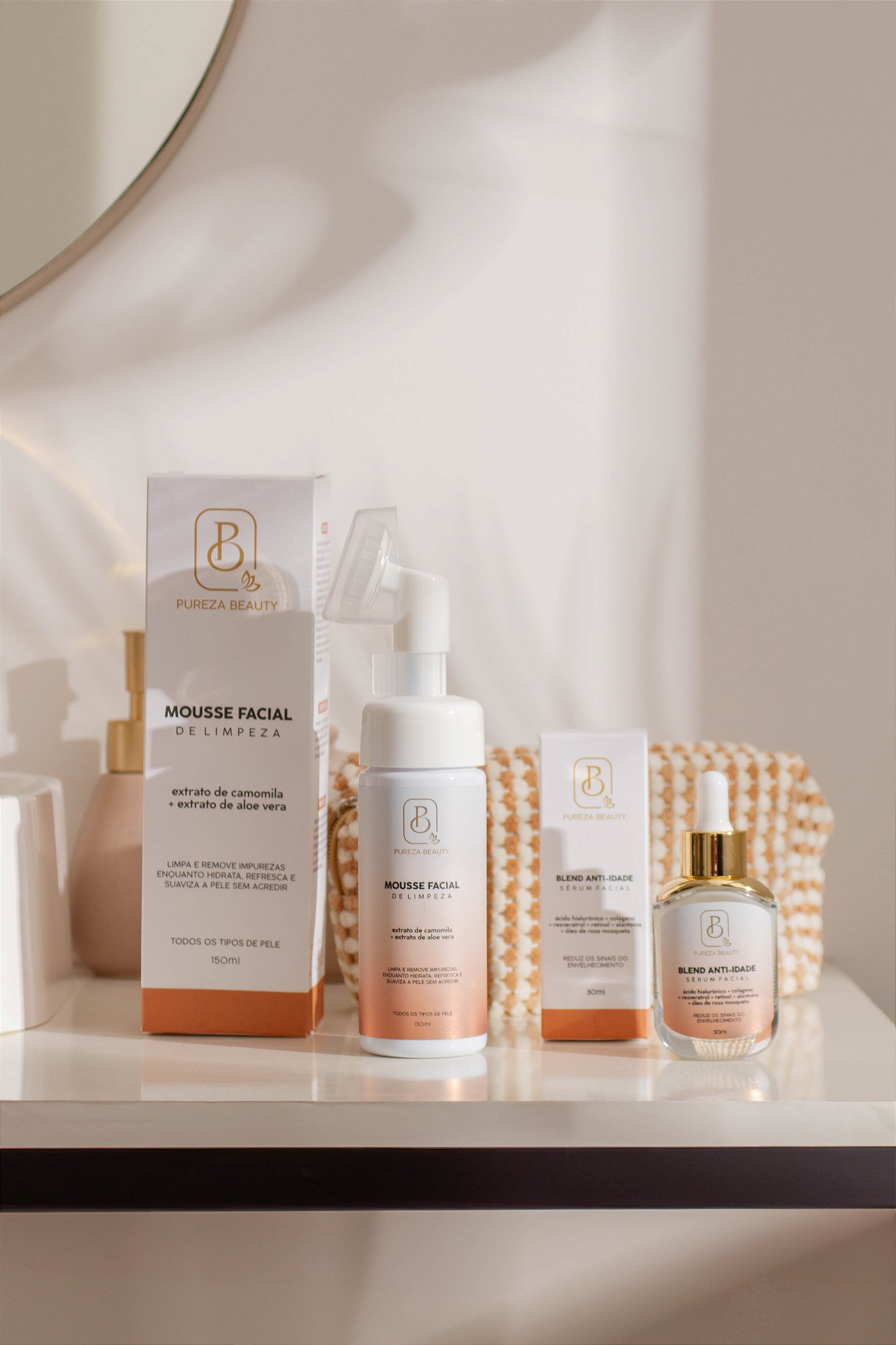 EBM 未開封Native Beauty Harmonia2点セット Kit Sérum Facial Blend Anti-Idade 30ml - Pague 2 e Leve 3 + Brinde