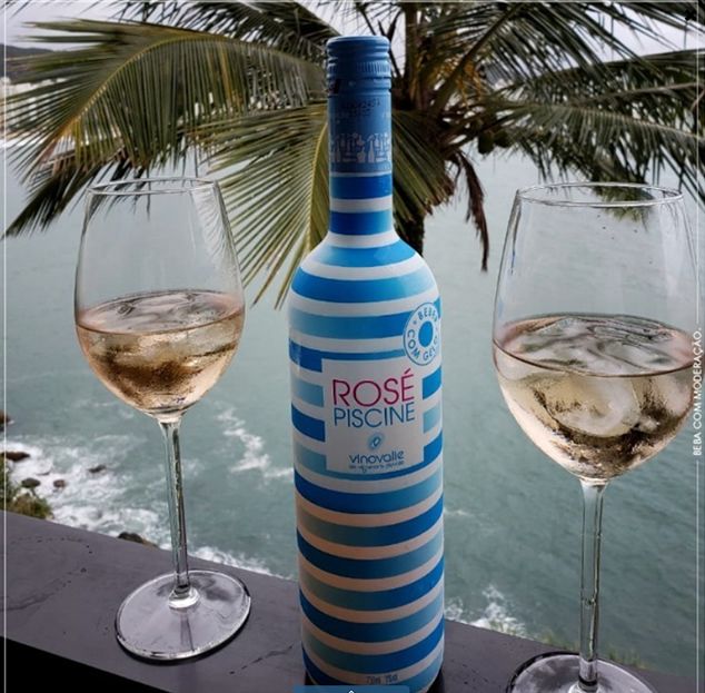 Vinho Rosé Piscine Francês Suave 750 Ml - MV Vinhos e espumantes