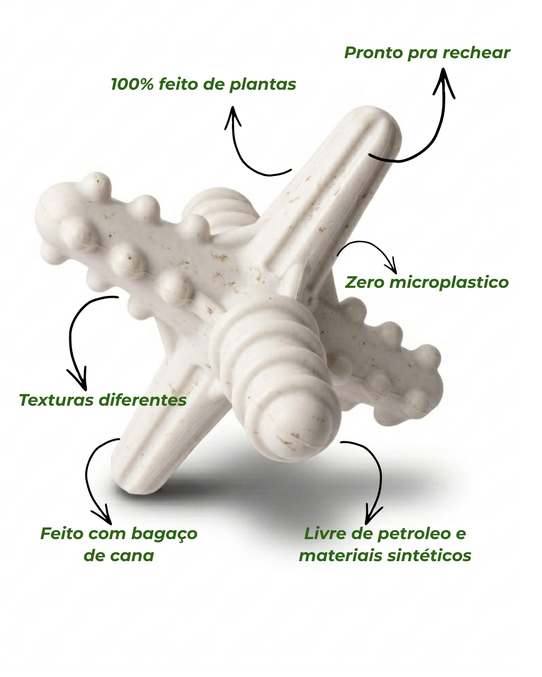 ASTERISCO PEQUENO CANA - MORDIDA FORTE - Mordedores para Cães Bio Bone