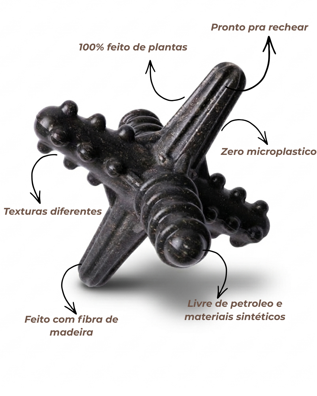 ASTERISCO GRANDE MADEIRA - MORDIDA EXTRA FORTE - Mordedores para