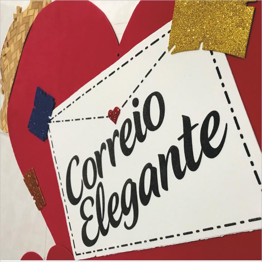 Painel Relevo para Decoração Junino Correio Elegante - 1 Un - Festas da ...