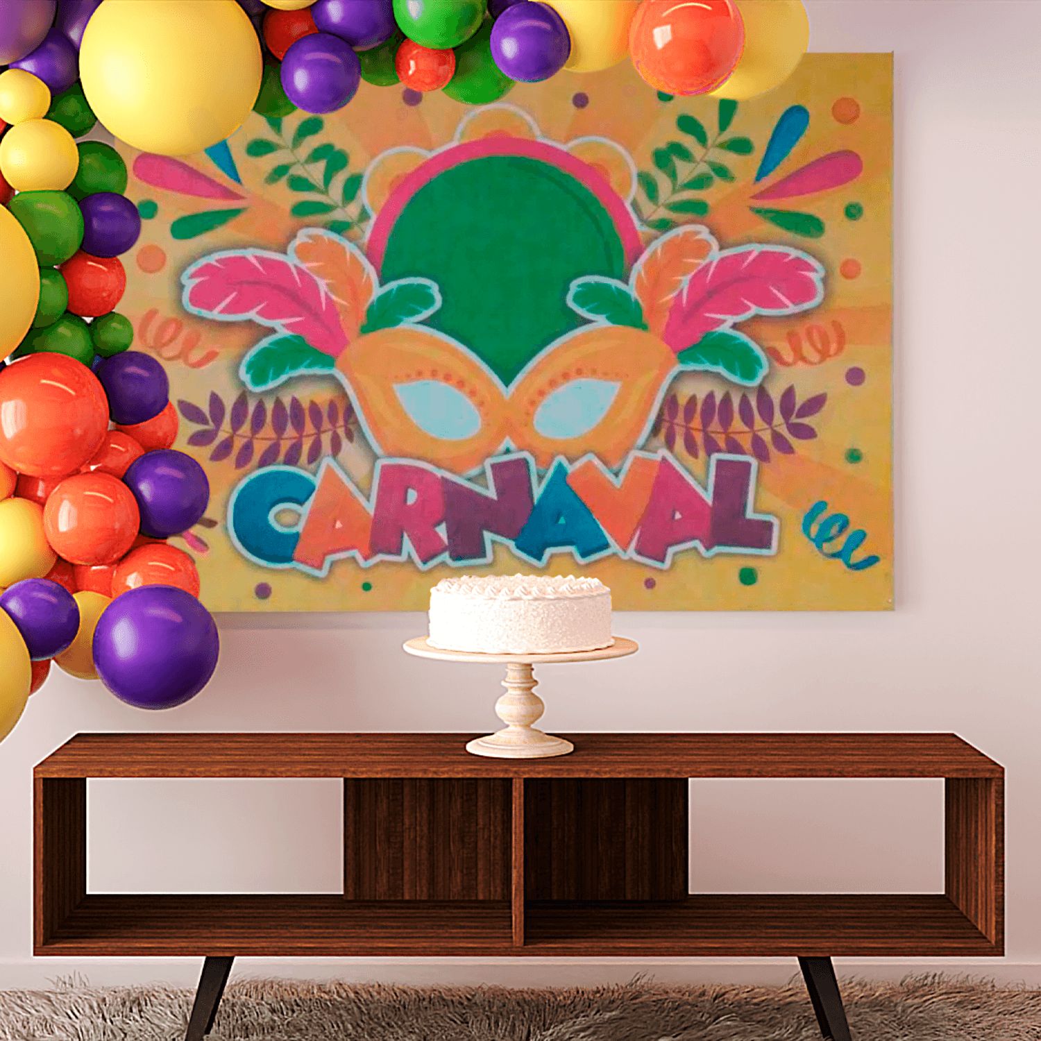 Painel TNT Carnaval - Decoração para festas - Festas da 25 - Tudo em ...