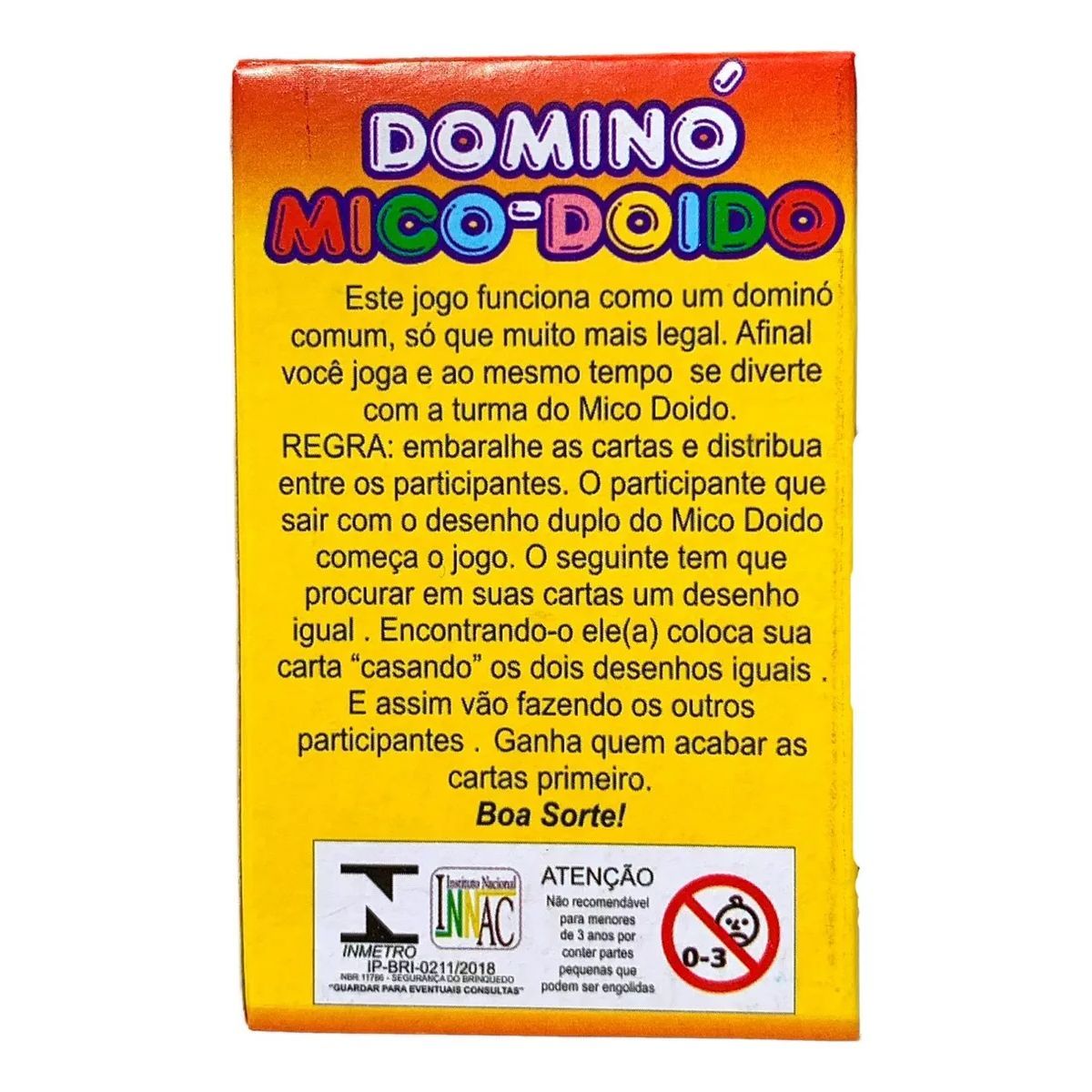 Lembrancinha Infantil - Mini Dominó Mico Doido - Divirta as Crianças c ...