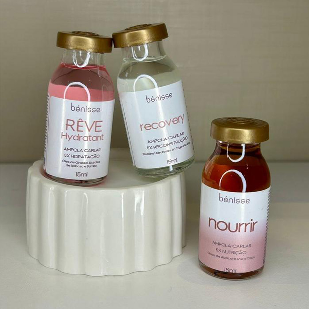 Ampolas de Tratamento 15ml - Bénisse Cosméticos | Hidratação