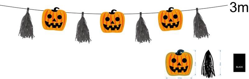 Enfeite Halloween Pompons 3,00 Metros - Silver Plastic Halloween ...