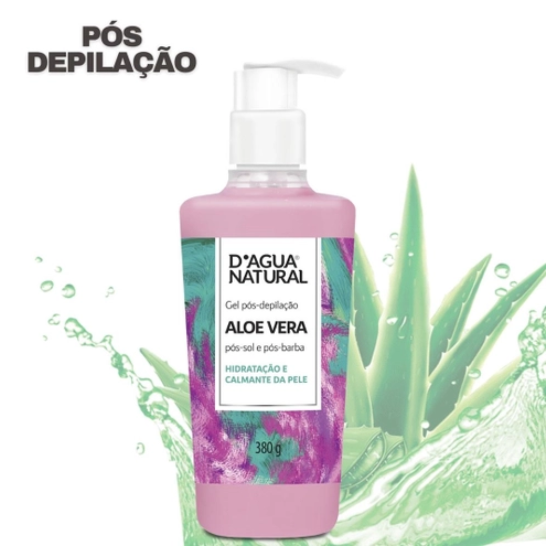 Gel Pós-Depilação Babosa DÁgua Natural 380g: Calmante e Hidratante - A  maior loja de cosméticos - Kibarato Cosméticos