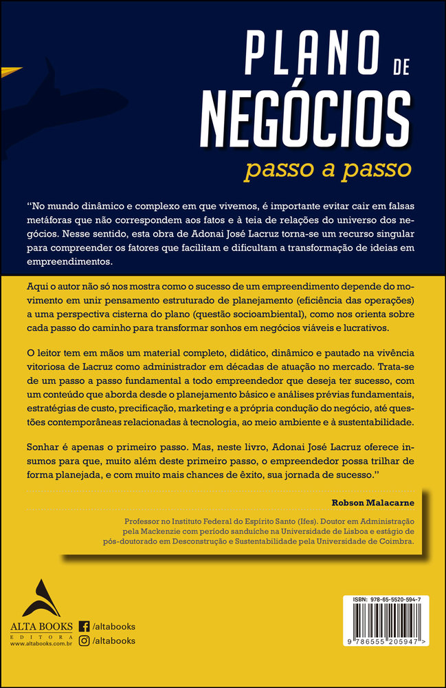 Plano De Negocios Passo A Passo - 9786555205947 - BestBook
