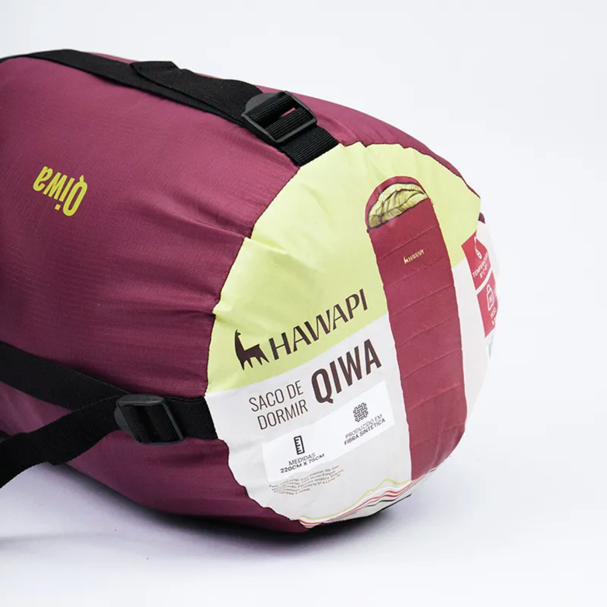 SACO DE DORMIR HAWAPI QIWA, -5/5, IND, VINHO - Sangaletti Caça e Pesca