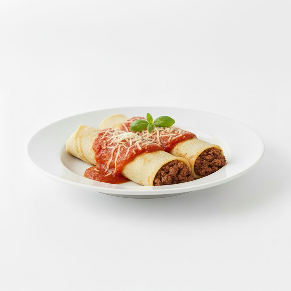 Panqueca Low Carb: Carne ao Molho de Tomate | 300g - Popeat