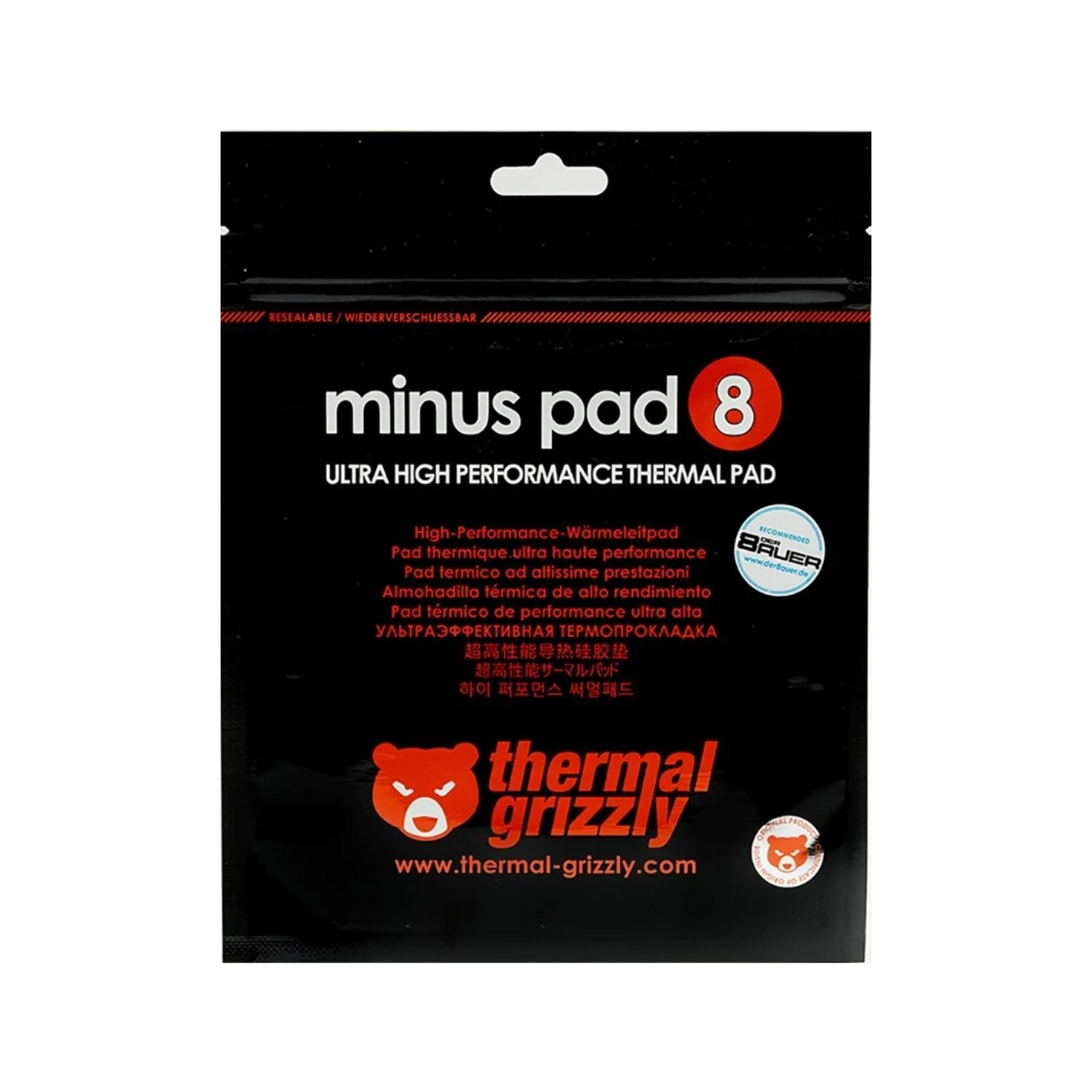 ALMOHADILLA PASTA TERMICA GRIZZLY MINUS PAD 8 120X20X1MM - miniatura 3