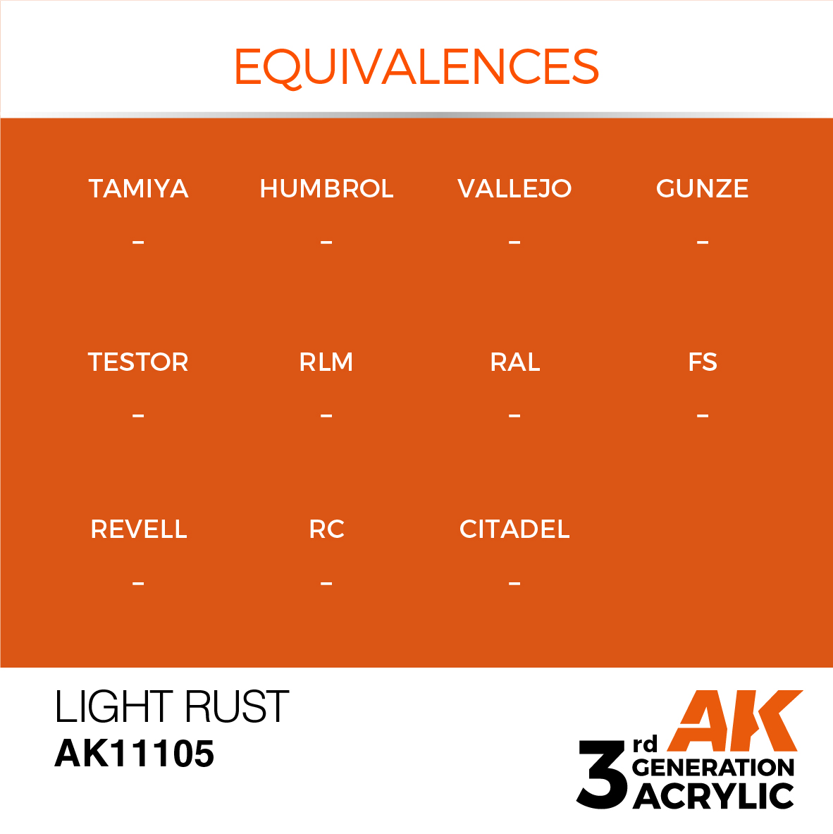 Light Rust Standard - Geek Tintas