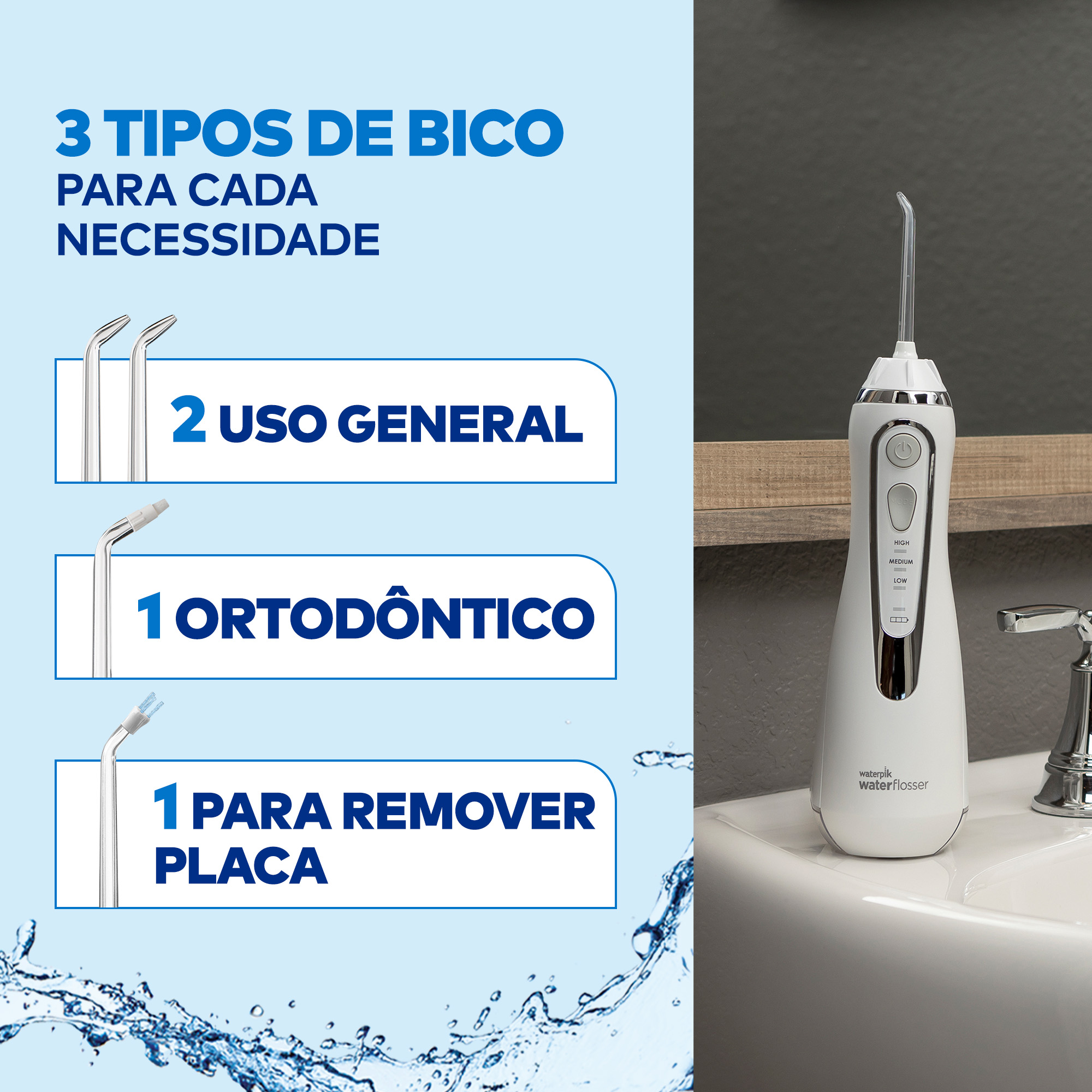 Irrigador Oral Portátil Waterpik Cordless Advanced WP580 - Waterpik