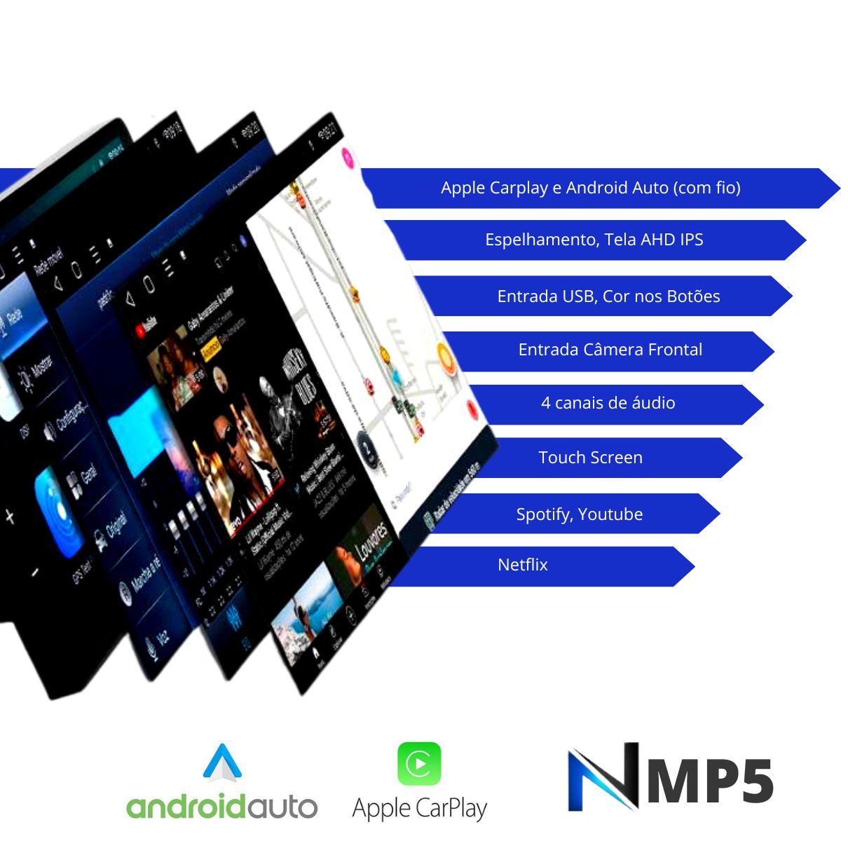 CENTRAL MULTIMIDIA MP5 9" APPLE CARPLAY ANDROID AUTO N50 - NIMUS - VP3 ...
