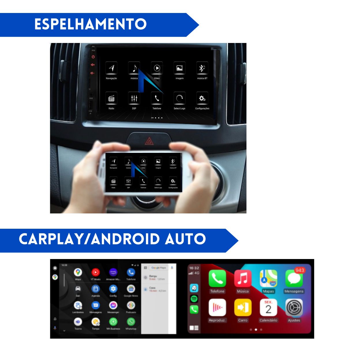 CENTRAL MULTIMIDIA MP5 9" APPLE CARPLAY ANDROID AUTO N50 - NIMUS - VP3 ...