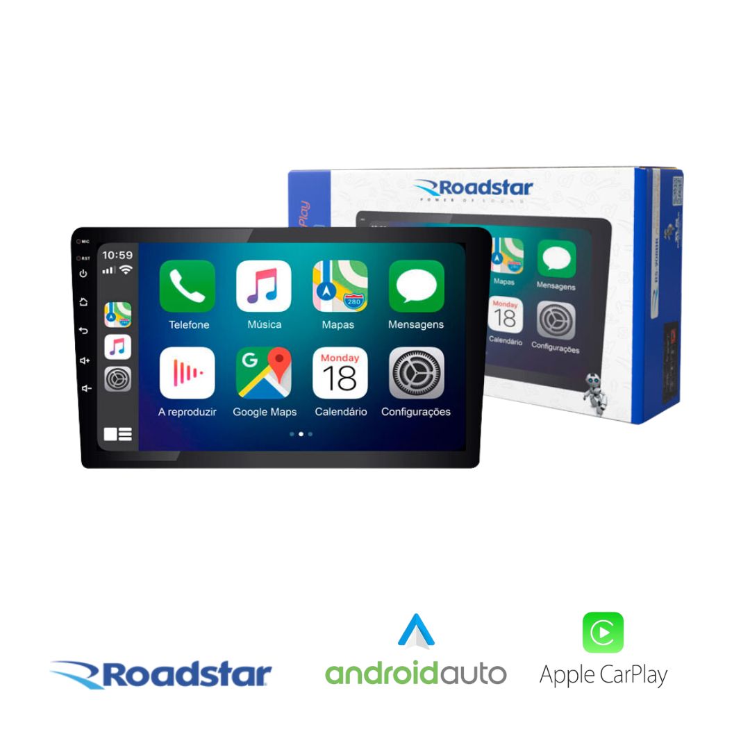 CENTRAL MULTIMIDIA MP5 9" APPLE CARPLAY ANDROID AUTO (C/ FIO ...