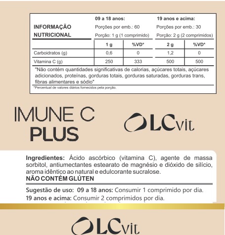 IMUNE C PLUS - MASTIGÁVEL - LC VIT VITAMINAS