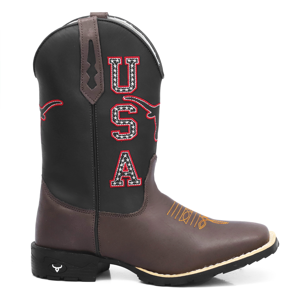 Bota Texana Cano Longo Country Rodeio Brete Boots Couro Sintético ...