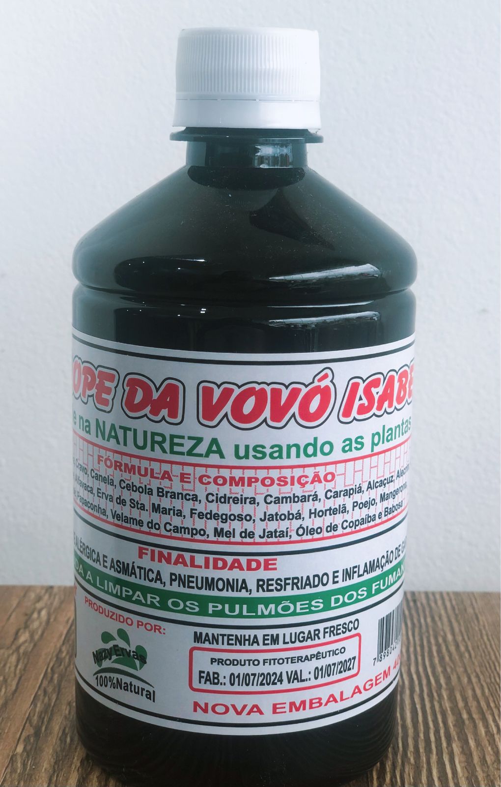 Xarope da vovó 400ml - Nova embalagem de plástico - Empório Davi - Produtos  Naturais Para Você