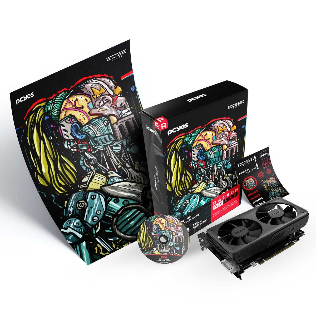 PLACA DE VÍDEO AMD RADEON GPU RX 550 - 4GB DDR5 - 128BIT - DP