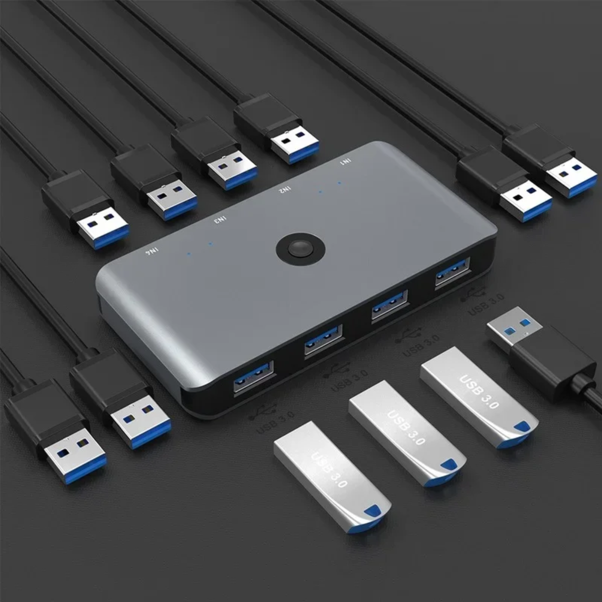Matrix Usbc Socket Matrix Usb 3.0 4X4 4 Entradas E 4 Saídas Conex - Conexão Partner