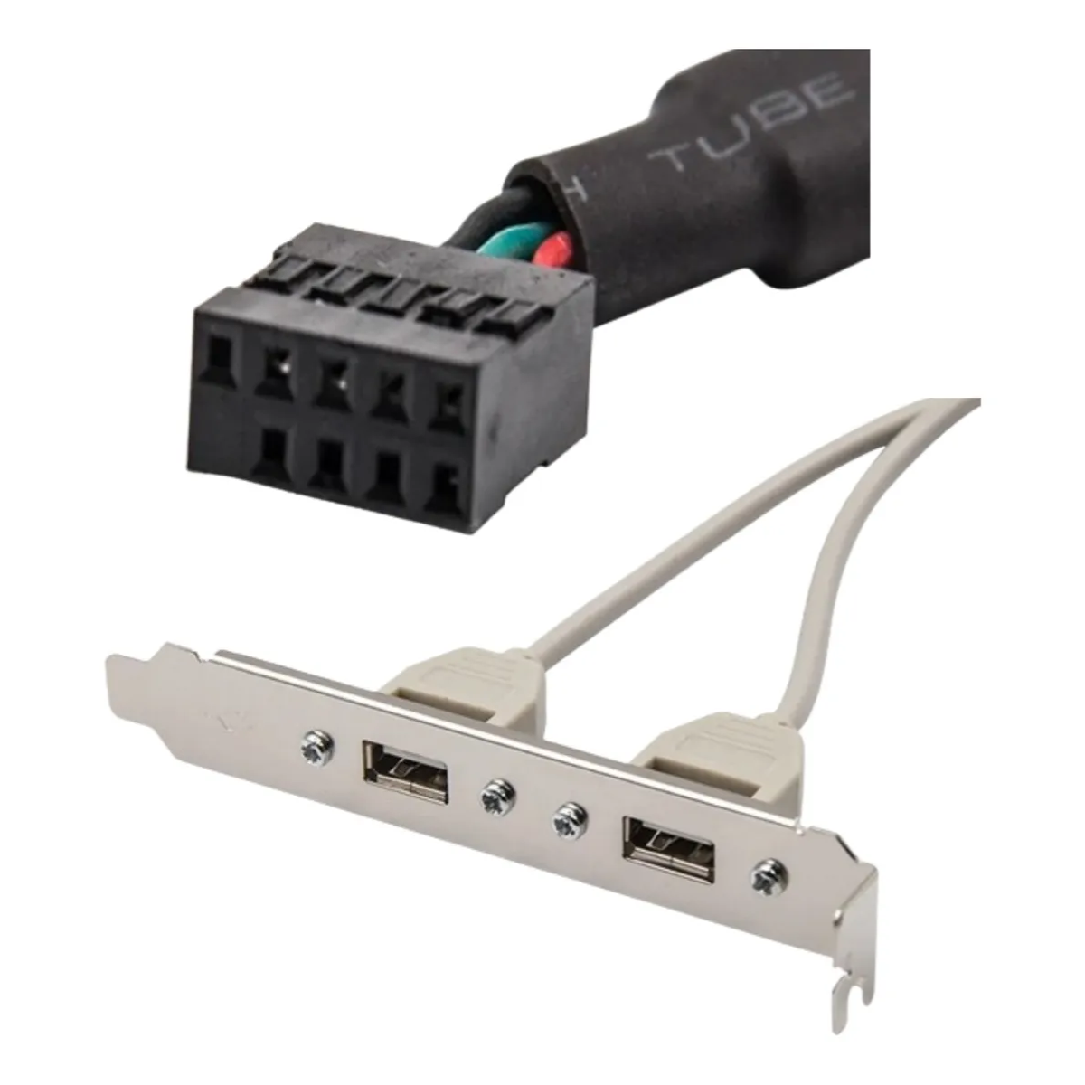 Painel Traseiro Usb 2.0 Com 2 Portas Só Plugar Na Placa Mãe - Conexão ...