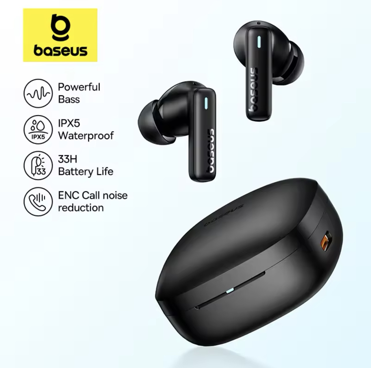 Fone de ouvido Baseus Bowie E19 - Loja Grifare