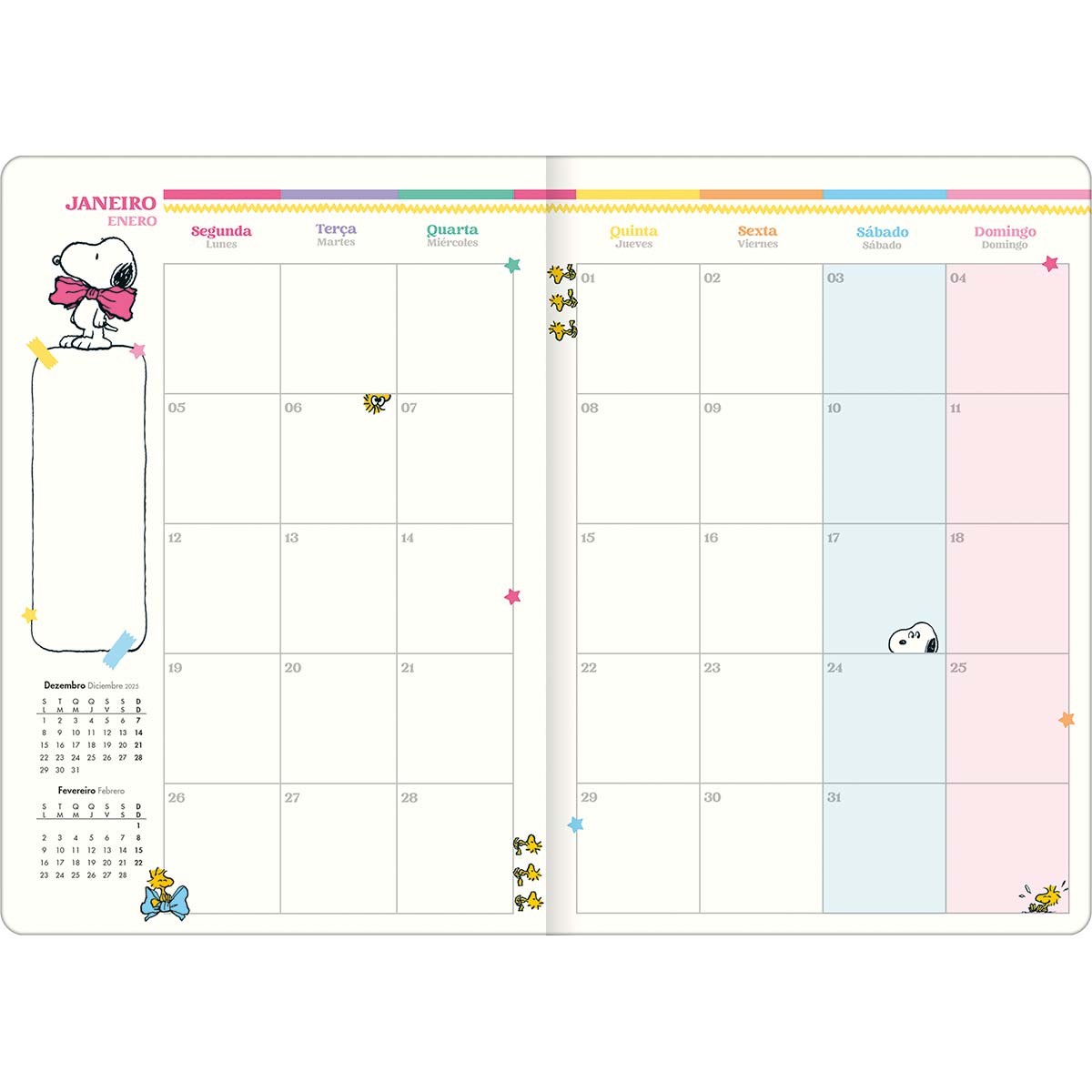 Planner Grampeado Snoopy 2026 - Poke Store POA