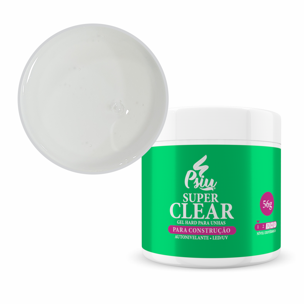 Psiu Psiu - Gel Hard Super Clear 56g - Psiu Cosméticos