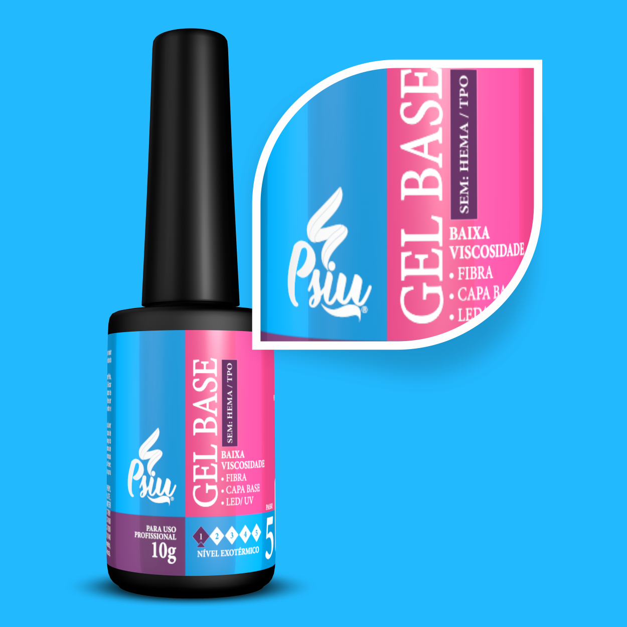 Psiu Psiu - Gel Base Liquido 10g - Psiu Cosméticos