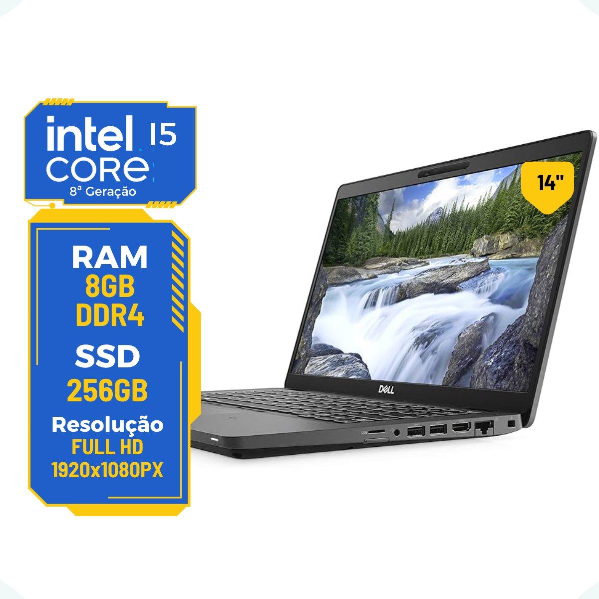 Notebook Dell Latitude 5400 Core I5-8265u 8gb Ssd 256gb 14
