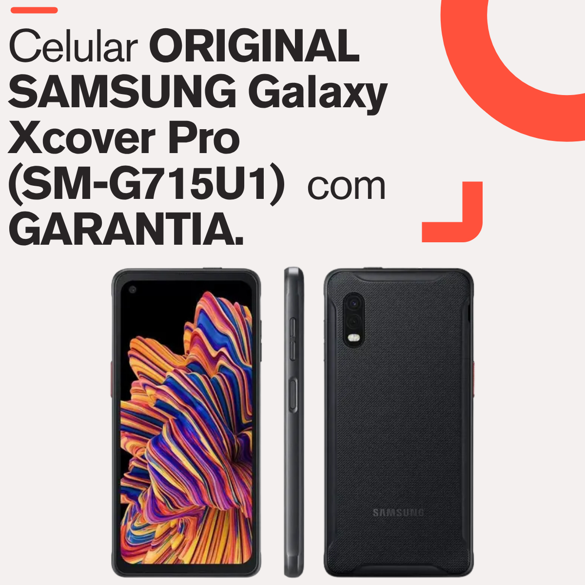 Smartphone Samsung Galaxy Xcover Pro 64gb Preto 4gb Ram Preto smartphone-samsung-galaxy-xcover-pro-64gb-preto-4gb-ram-preto