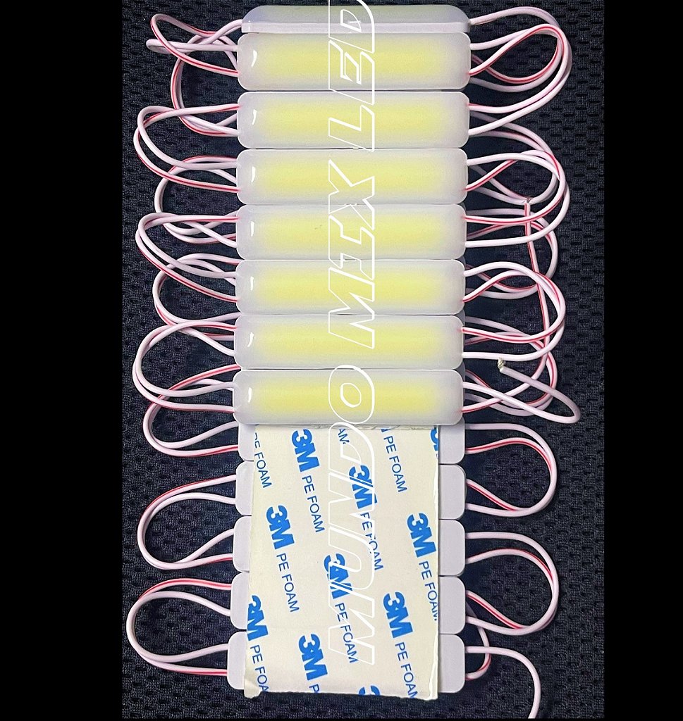 Módulo Led 8520 COB 2,5W 12V Branco Frio 9-leds 180º ip67 12volts ...