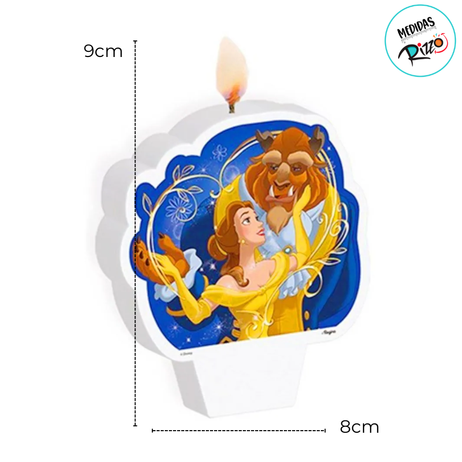 Vela de Aniversário Festa A Bela e a Fera - Disney Original - Disney ...