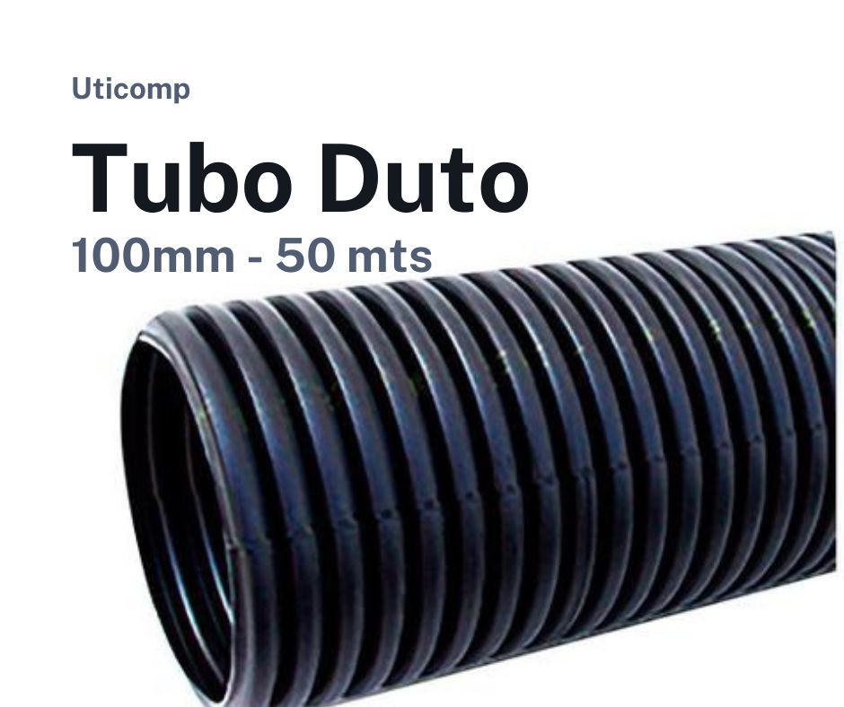 Tubo Duto Corrugado Eletroduto Conduíte 100mm C/ 50mt - Uticomp  Distribuidor Atacadista