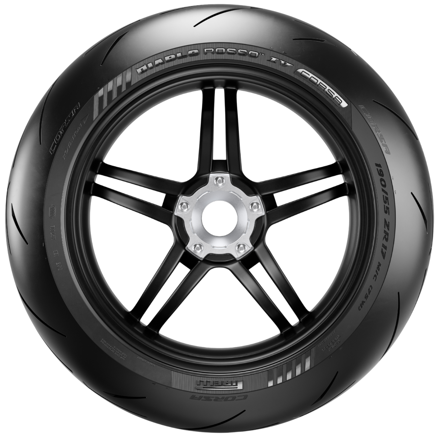 Pneu Moto 190/55ZR17 Diablo Rosso Corsa IV Traseiro TL 75W Pirelli