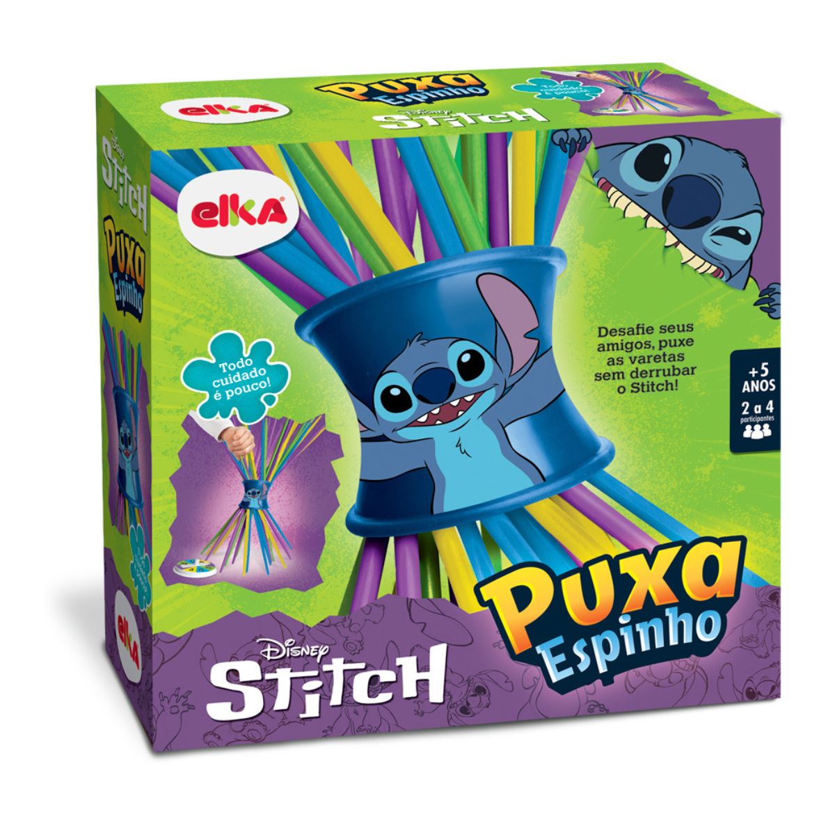 Jogo Infantil Puxa Espinho Stitch Disney Elka Com 32 Varetas
