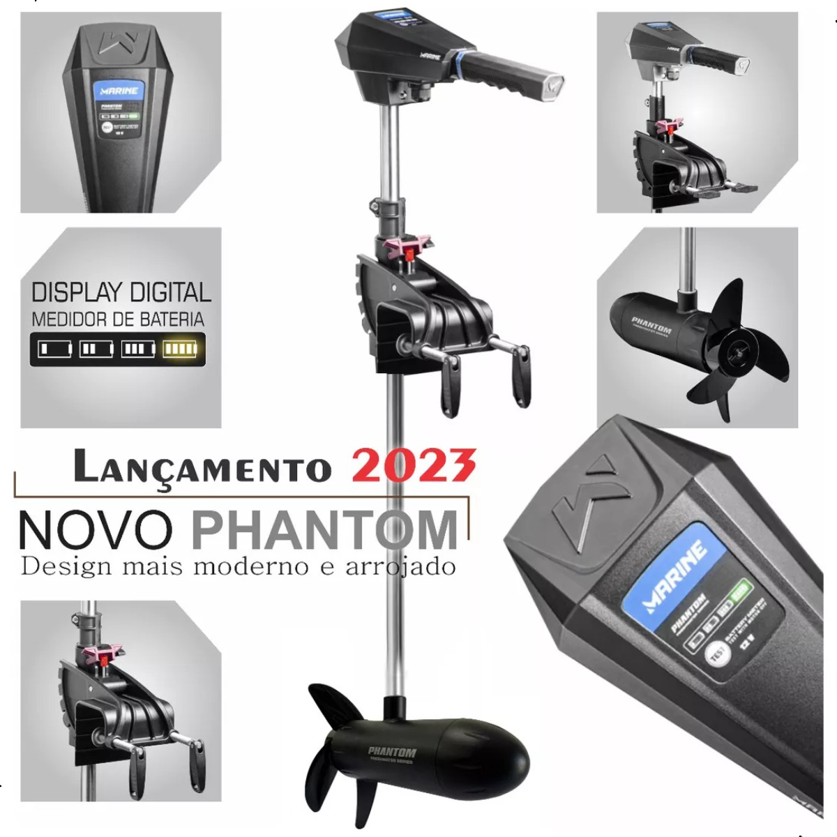 Motor Eletrico Phantom Marine Sports FW 54lb PHFW54M - SUMMER PESCA E ...