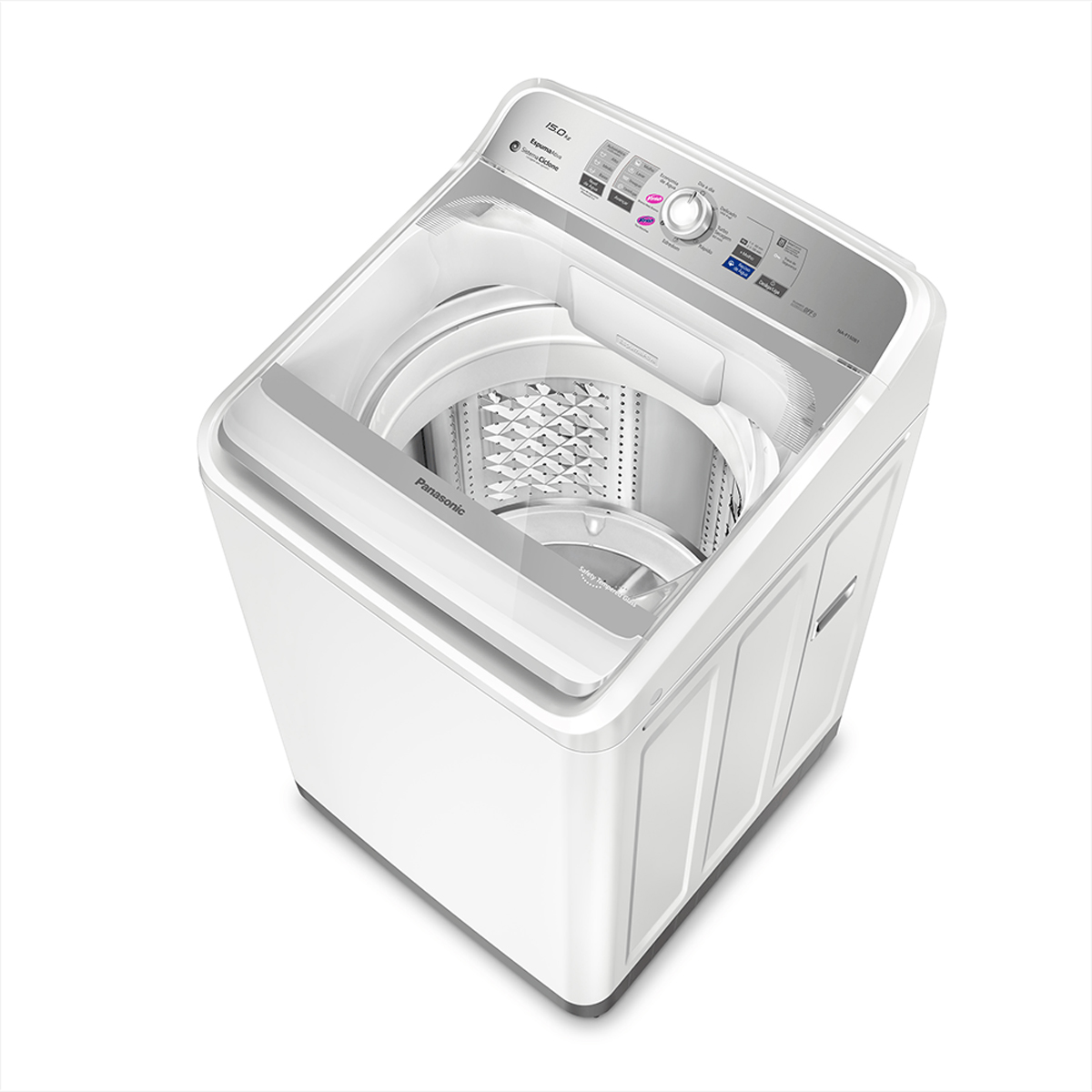 Máquina de Lavar Panasonic 15kg Smartsense Cesto Inox | Bruno Eletro ...