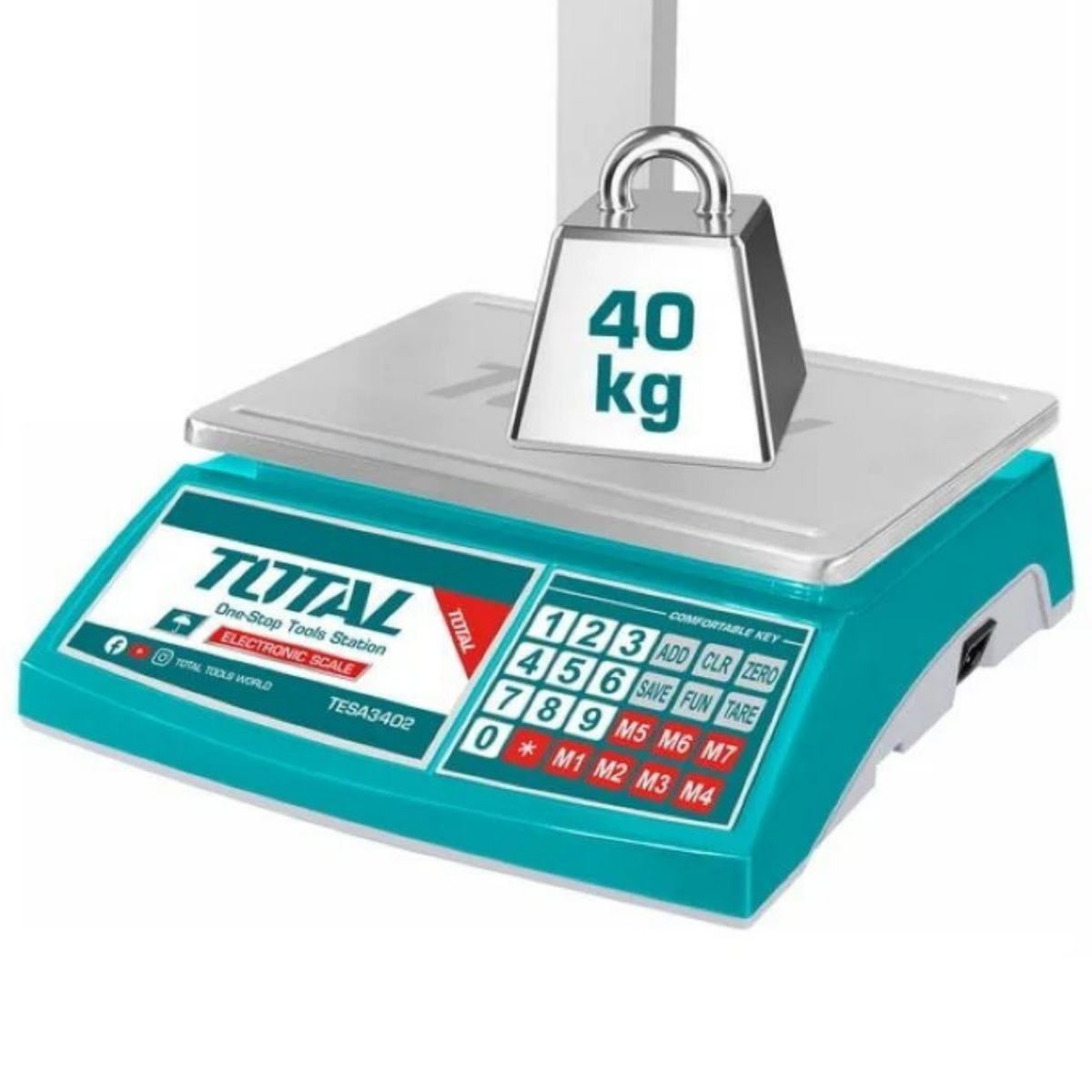 Balança Vertical Balança Digital Eletrônica Capacidade Máx de 40Kg Comercial - O ...