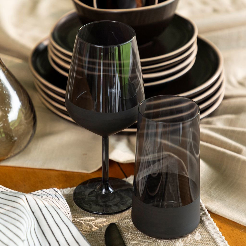 Taça Duo 490 ml Preto - Imaginne Home Decor