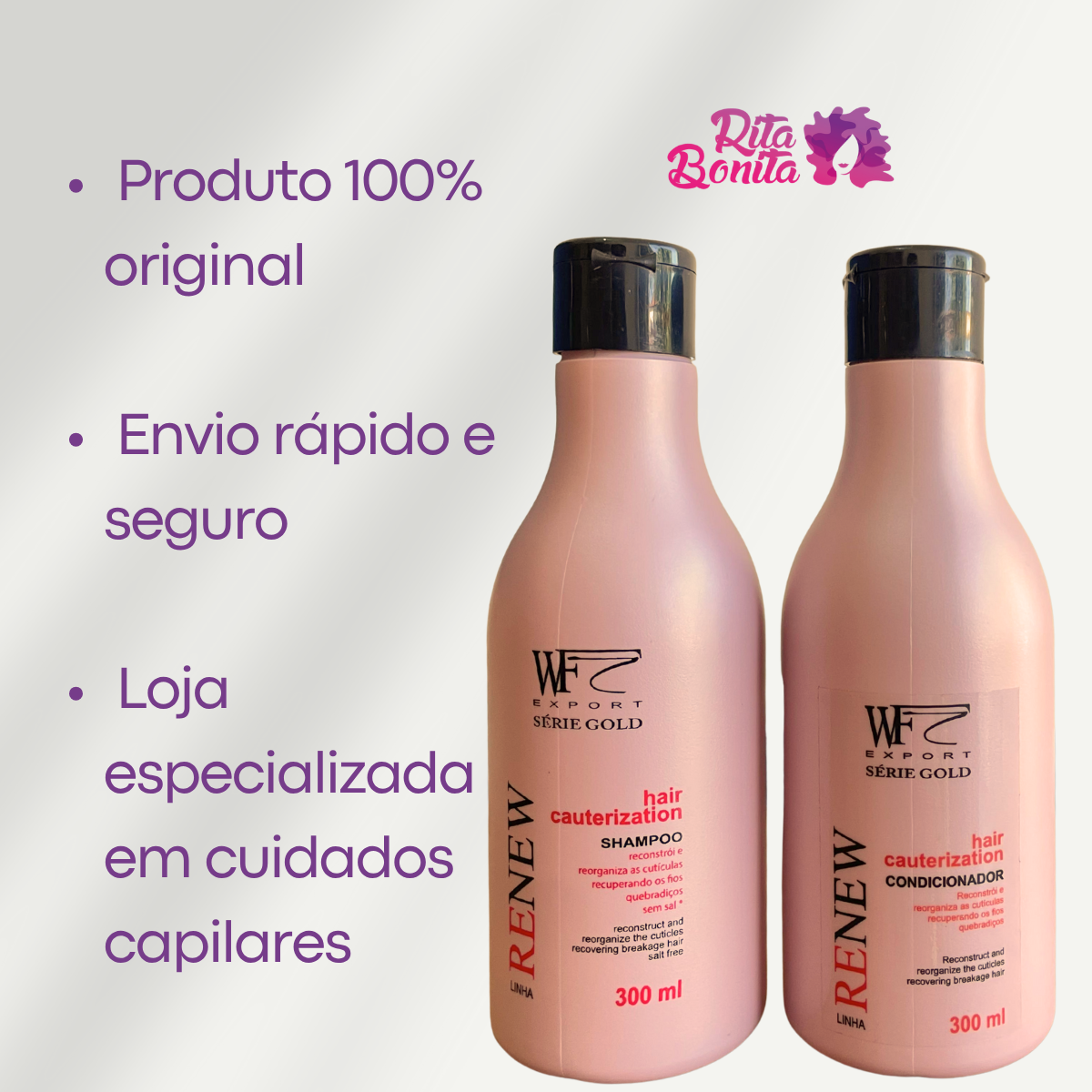 Kit Shampoo e Condicionador para Cabelos Danificados e Ressecados - A ...