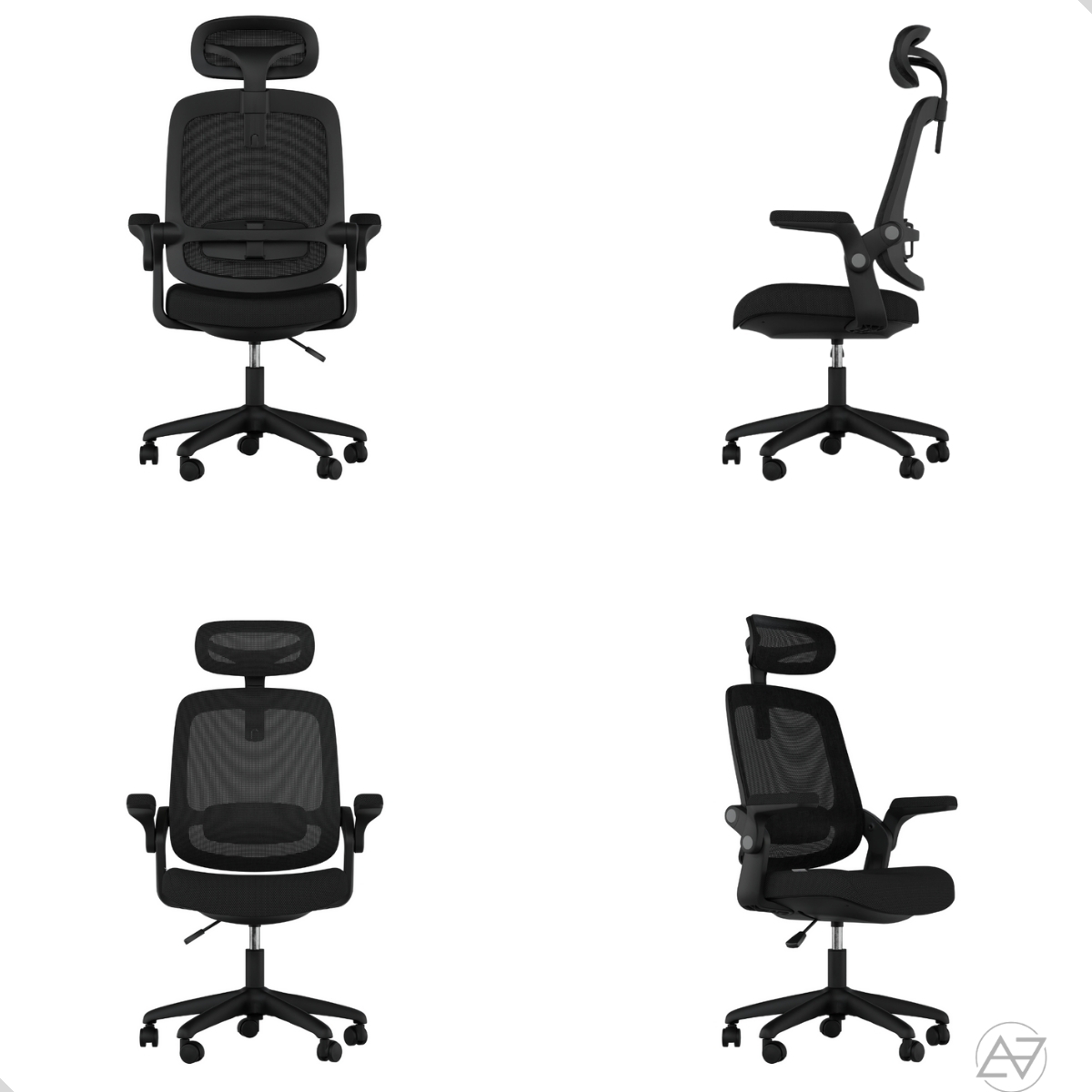 Spotech Cadeira para Escritorio Ergonômica Giratória com Rodízio Astra Elements ...