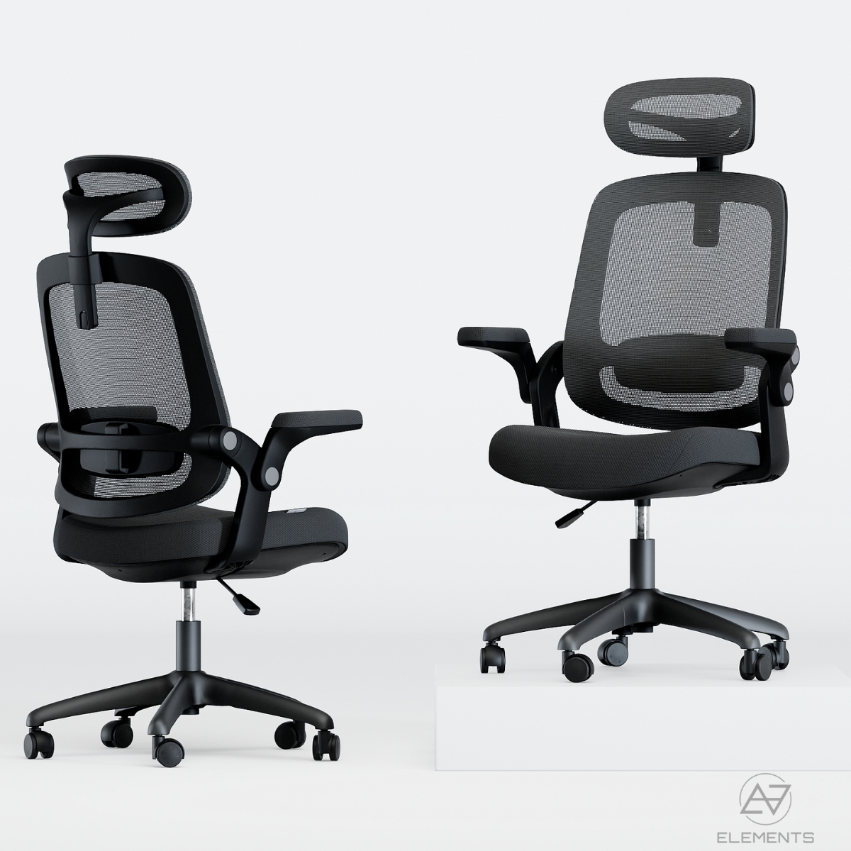 Spotech Cadeira para Escritorio Ergonômica Giratória com Rodízio Astra Elements ...