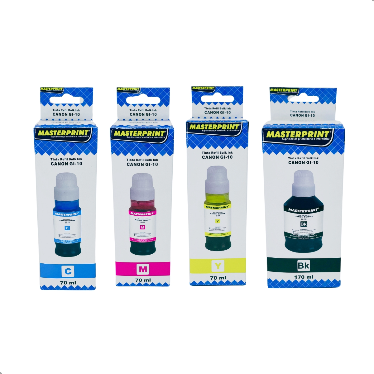 Spotech Kit 4x Refil Tinta GI-10 GL10 Compatível Impressoras Canon G5010 G5011 ...