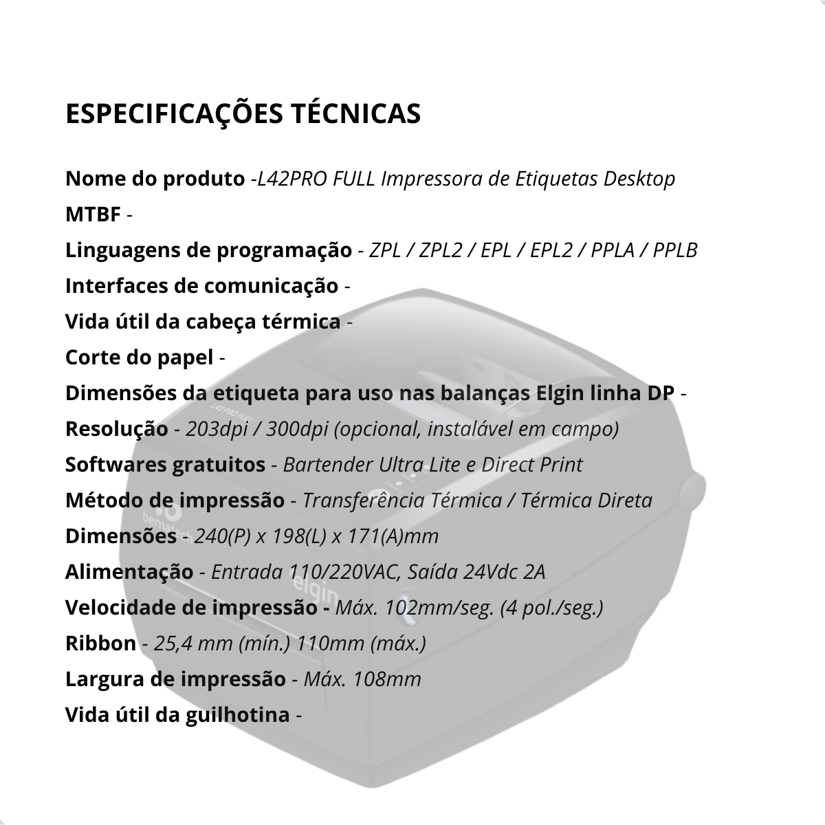 Spotech Impressora térmica de etiquetas Gôndola Envios Rótulos de produtos ...