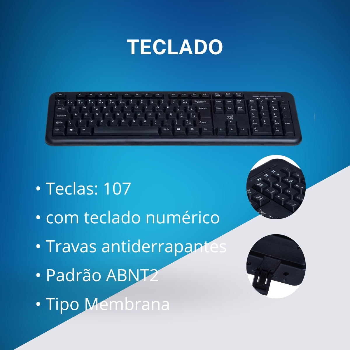 Spotech Teclado e Mouse Sem Fio Wireless Usb 2.0 Abnt2 Preto Exagon Maxprint ...