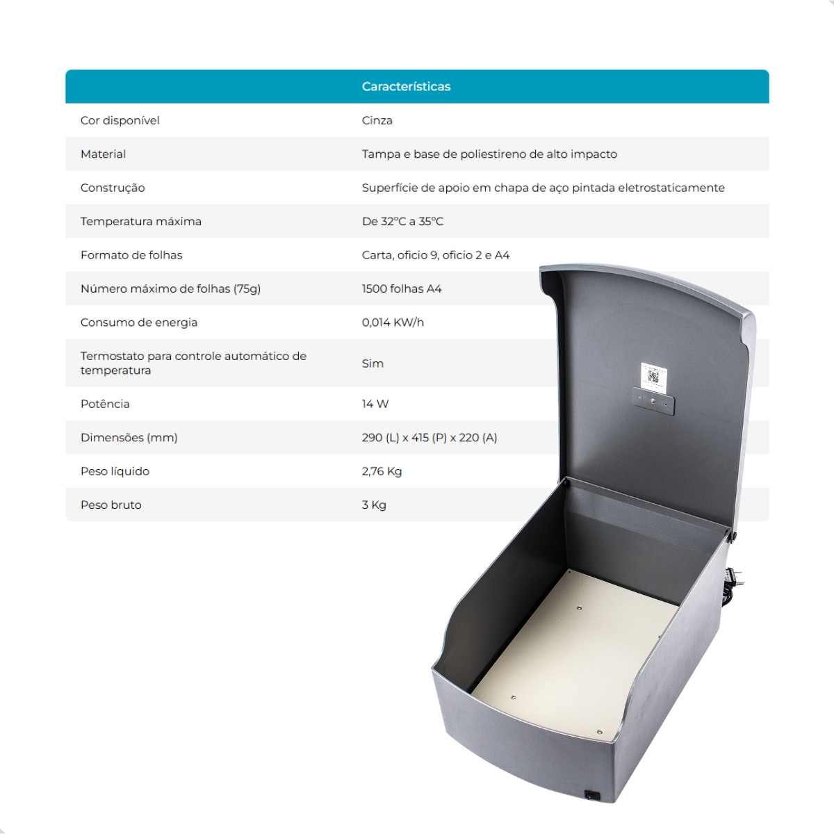 Spotech Desumidificador de Papel A4 -1500 – Bivolt - Spotech