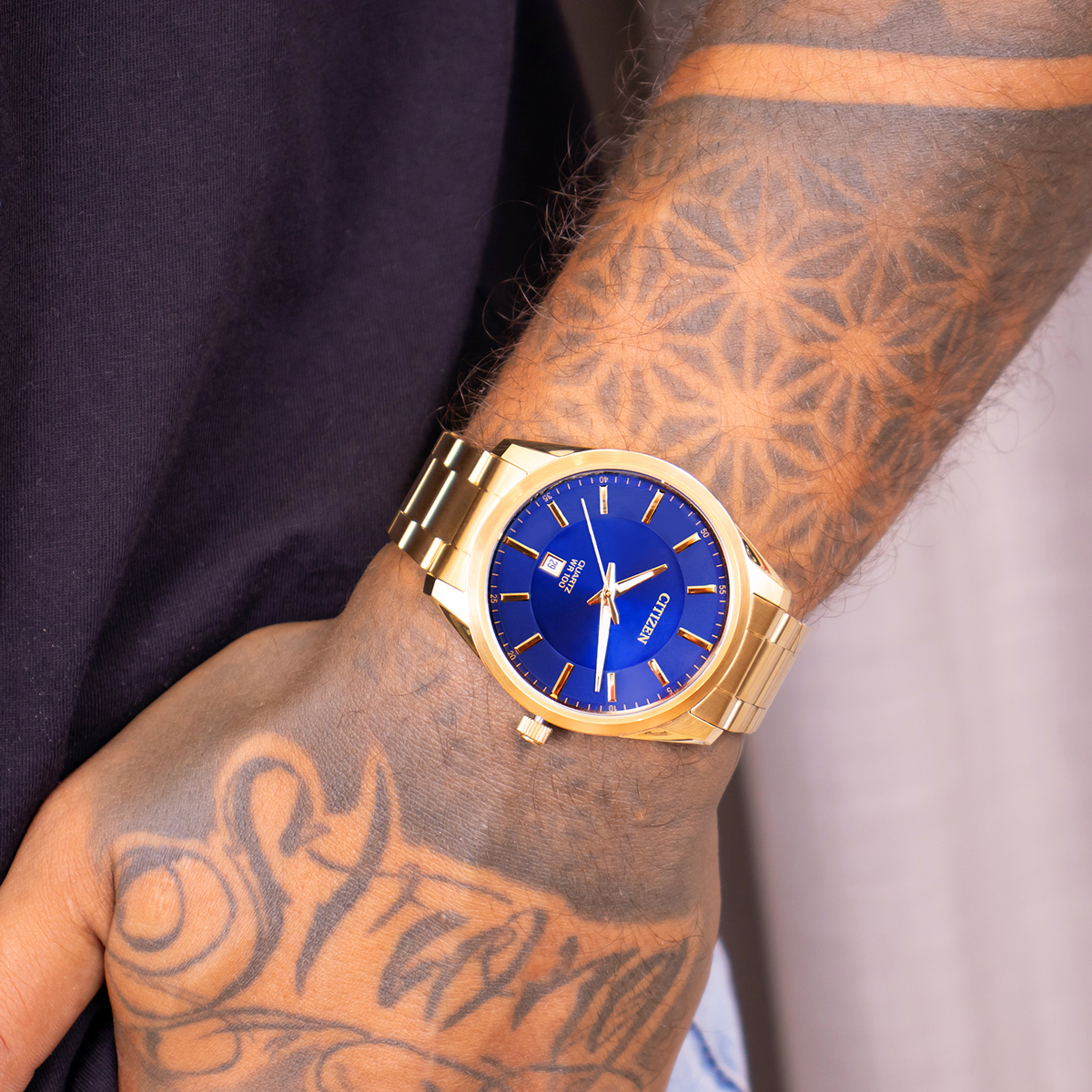 Relógio Masculino Citizen Analógico Dourado Quartz TZ20204A - RBM