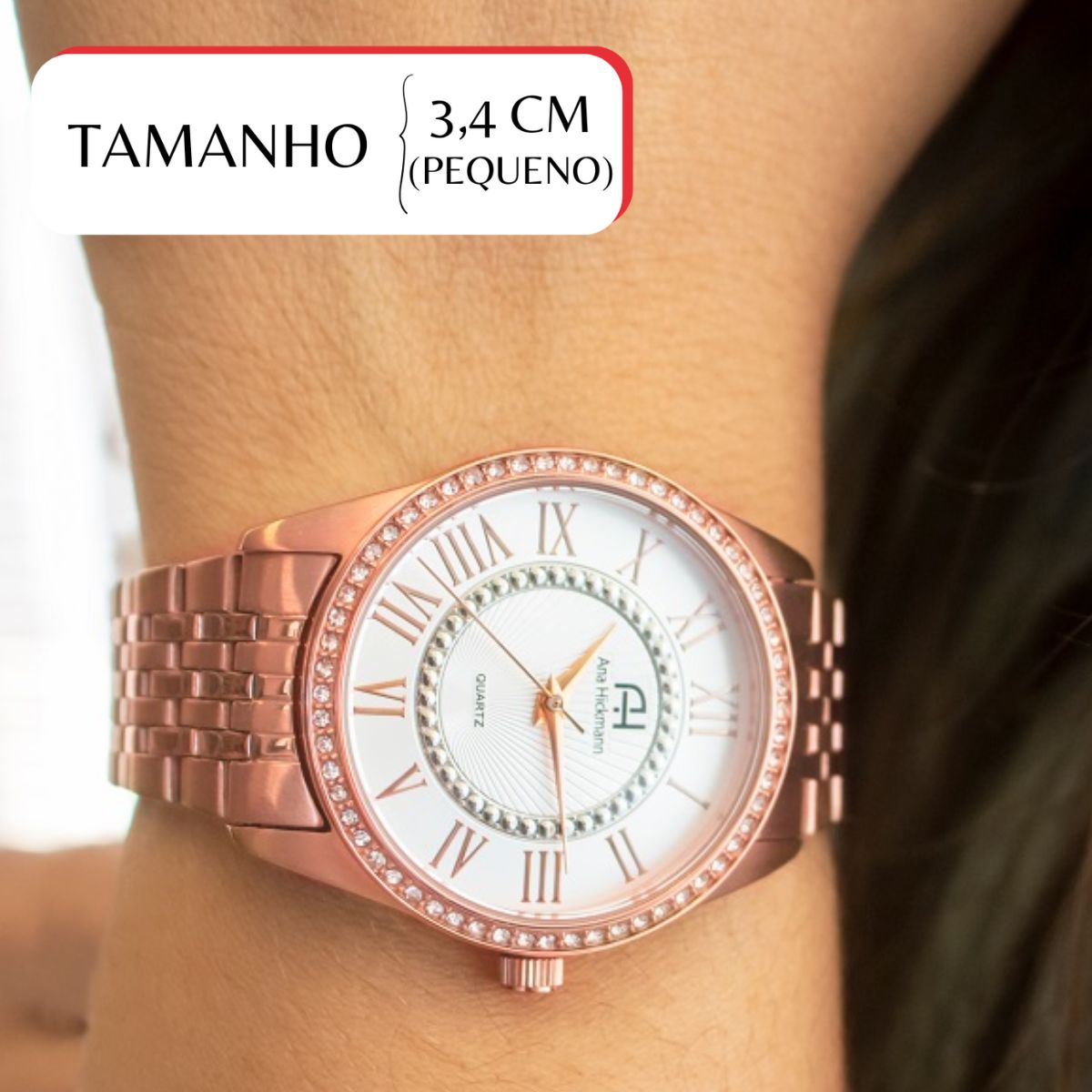 Relógio Feminino Champion Ana Hickmann Rosé Analógico AH29034Z