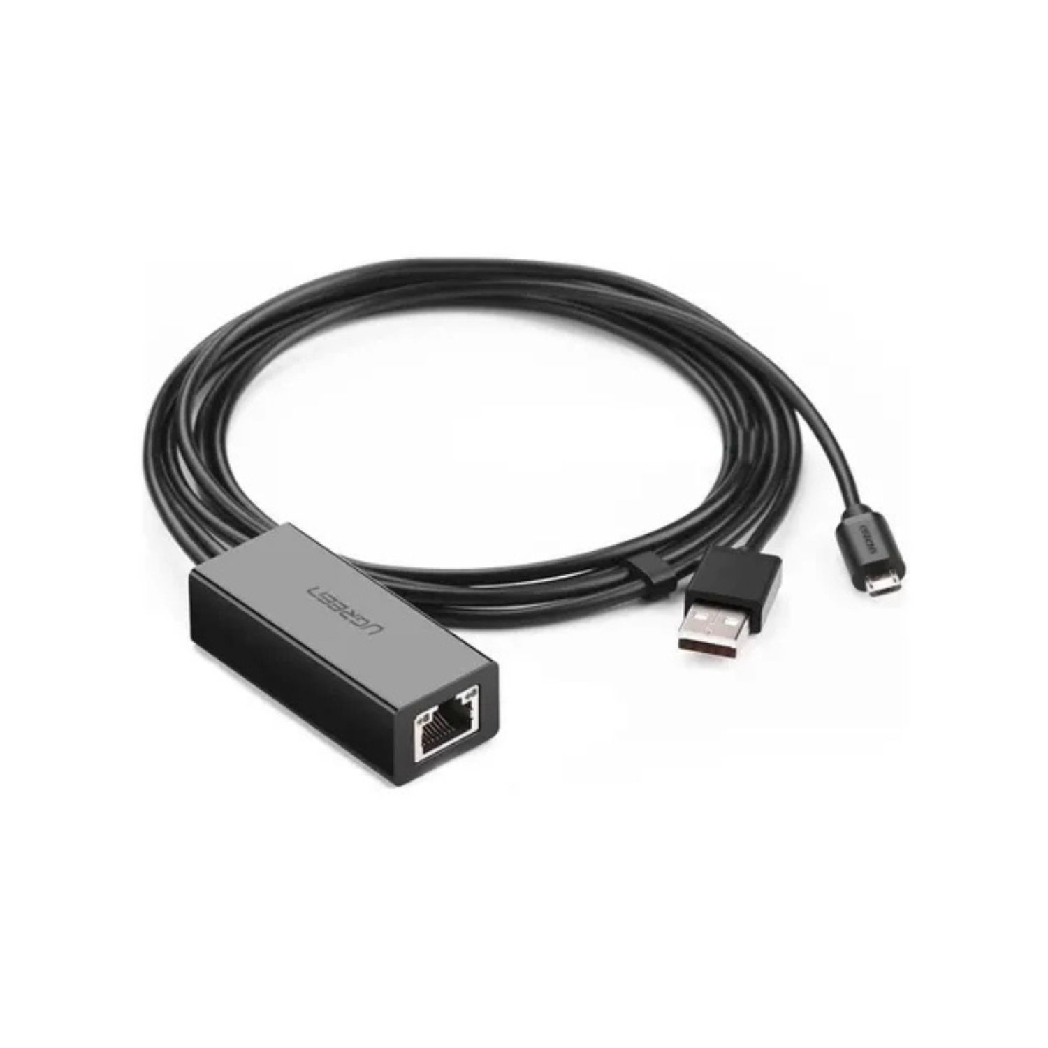 CONVERSOR RJ45 2X1 USB E MICRO USB UGREEN CR110 - 24 Info